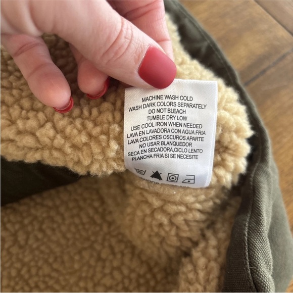 Lee The Workwear Vest Men’s L Green Canvas Sherpa Lined Cotton NWT - Picture 9 of 12